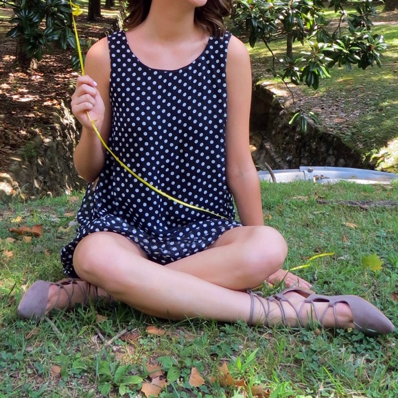 Gray Lace Up Pointed Toe Flats - Picture 1 of 4